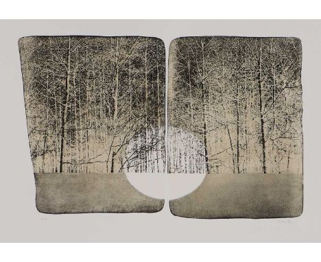 *Serena Smith (contemporary)'Hodegetria 2', 2013hand-finished lithograph in colours printed from two stones, signed 'S. Smith