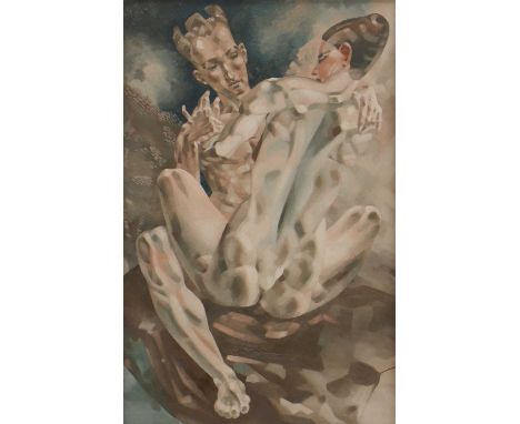 *Francis Plummer (1930-2019)Two figuresoil on board61 x 41cm*Artist's Resale Right may apply to this lot.Condition report: Ap