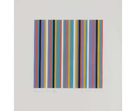 *Bridget Riley CH (b.1931)'Serpentine Print', (BRS 40, KS 39)screenprint in colours, signed and dated 'Bridget Riley '99', in