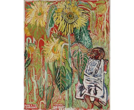 *John Bratby RA (1928-1992) 'Jason &amp; the Gorgons'signed 'John Bratby', inscribed as titled and dated 'July 1959', oil on 