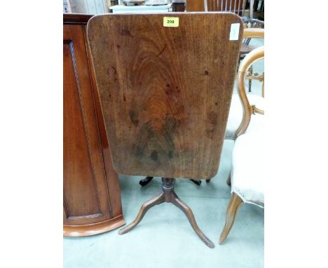 A George III mahogany snap-top tripod table. 22½'' wide