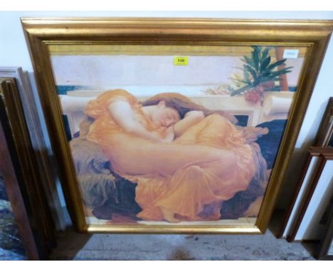A gilt framed print, Flaming June after Lord Leighton