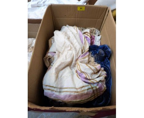 A box of miscellaneous textiles