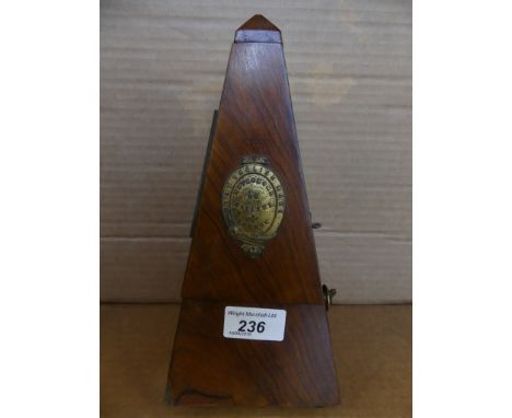 An early 20th Century hardwood cased metronome 