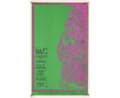 Family Dog Productions Love, Congress of Wonders, Sons of Champlin, March 8,9,10 1968  at the Avalon Ballroom San Francisco, 