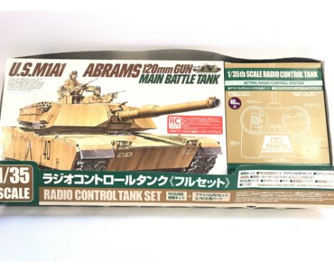 A Boxed Tamiya Radio Controlled Abrams Main Battle Tank Kit. 1/35 Scale. No Reserve.
