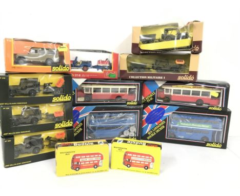 A Collection of Boxed Solido/Budgie Buses and Jeeps. No Reserve.