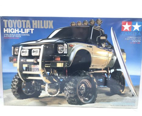 A Boxed Tamiya Toyota Hilux Pick-Up Truck Radio Control Model Kit 1/10 Scale. No Reserve.