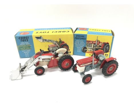A Boxed Corgi Massey-Ferguson 165 Tractor With Shovel #69 and a Massey-Ferguson 165 Tractor #66