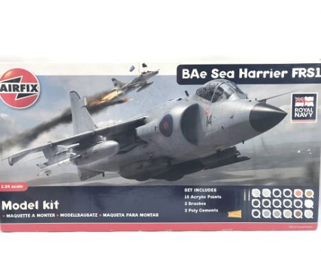 A Boxed Airfix Bae Sea Harrier Model Kit 1/24 Scale. No Reserve.