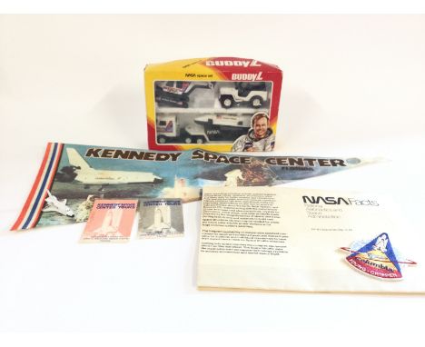 A box containing a NASA space set with additional accessories. Also a Boxed Superkings Matchbox K-21 as well as various other