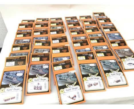 A collection of of 30 new and unopened Gaugemaster Kestrel Designs plastic model kits for creating railway scenes these are N