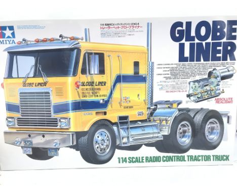 A Boxed Tamiya Globe Liner 1/14 Scale Radio Control Tractor Truck Model Kit. No Reserve.