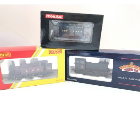 3 X Boxed 00 Gauge Locomotives. A Hornby LMS 0-6-0T 3F No. 7413. #R2674. A Model Rail LNER Y1/ Sentinel No.15 and a Bachmann 