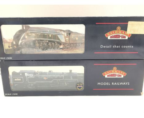 2 Boxed Bachmann 00 Gauge Locomotives. A 26 Miles Beevor LNER Garter Blue #31-959 and a Standard Class 4MT Tank 80038 BR Lime