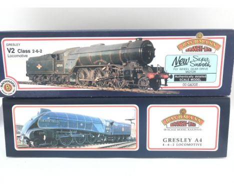2 X Boxed Bachmann 00 Gauge Locomotives. A A4 Peregrine 4903 Blue LNER #31-952 and A V2 60800 Green Arrow BR Black #31-551.