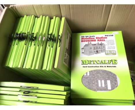 A collection of approximately 60 Metcalfe Card Construction Kits including Retaining walls..engine sheds..shops etc all unope