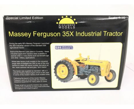 A Boxed Universal Hobbies Massey Ferguson 35X Industrial Tractor 1/16 Scale.