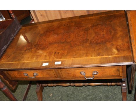 Reproduction burr walnut sofa table