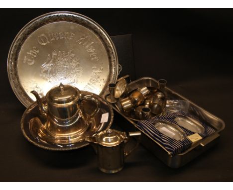 A selection of various silver-plated ware, to include flatware by Cooper Ludlam, photoframes and trays etc.