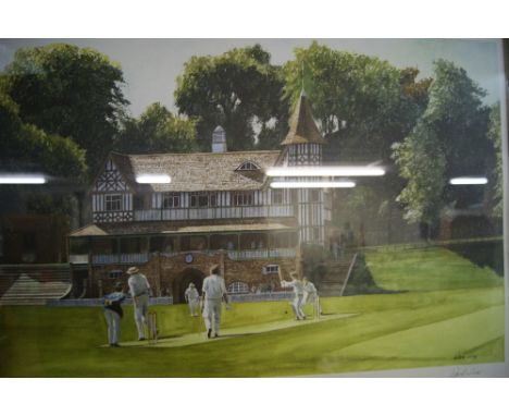 David Wilcox 'First over at Bournville' signed limited edition print and Terry Harrison 'Fifty Up' signed limited edition pri