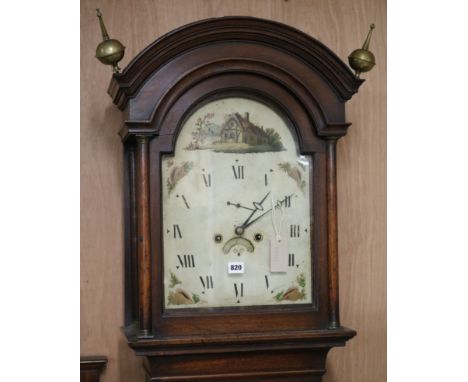 An early 19th century mahogany eight day longcase clock W.50cm