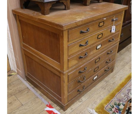 A plan chest containing Ordnance Survey sheets of the Worthing area W.102cm