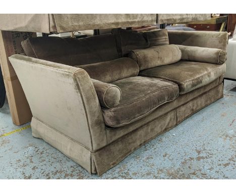 ANDREW MARTIN SOFA, brown fabric upholstered, 200cm W approx. (slight faults) 