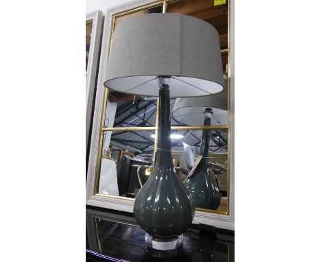 HEATHFIELD &amp; CO ELENOR GRAPHITE TABLE LAMP, 71cm H. (slight faults) 