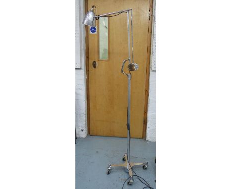 COUNTERPOISE FLOOR LAMP, vintage 1950's English, 208cm at tallest. 