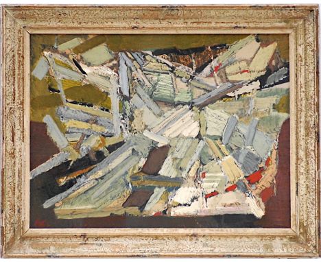 NICOLAS DE STAEL 'Abstract', lithograph, editon Mourlot, suite: Composition abstraite, 37cm x 51cm, framed and glazed. 