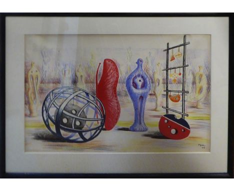 HENRY MOORE 'Sculptural Objects', 1949, lithograph, published by School Prints Ltd, printed in Great Britain by W.S. Cowell L
