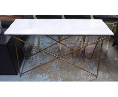 ATKIN &amp; THYME STELLAR MARBLE CONSOLE TABLE, 122cm x 42cm x 76cm. 