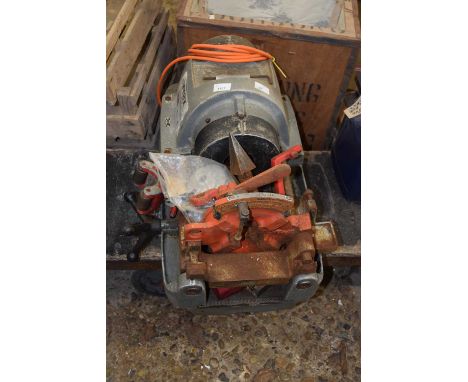 A Virax 1605 heavy gauge pipe threader with tools, equipment etc