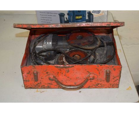 A boxed angle grinder
