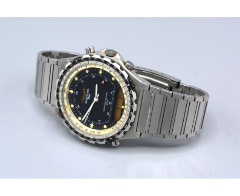 A Breitling Jupiter Quartz 3300 Stainless Steel Cased Gentleman's Wrist Watch, Iraqi Airforce issue 