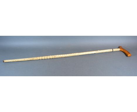 A Walking Stick in the form of Vertebrae 90 cms long 