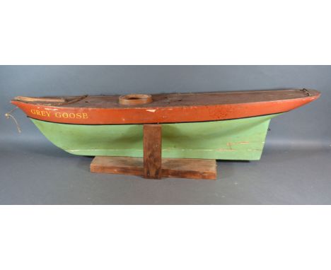 A Model Pond Yacht 'Grey Goose' 90 cms long 