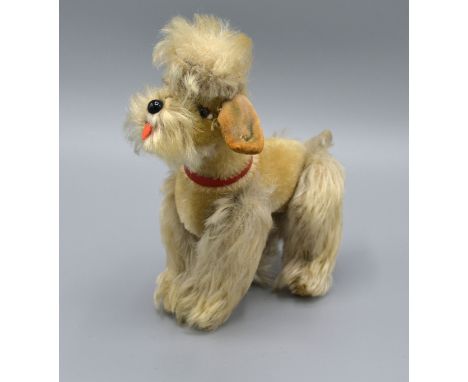 A Circa 1950's Steiff Grey Poodle 14 cms long 