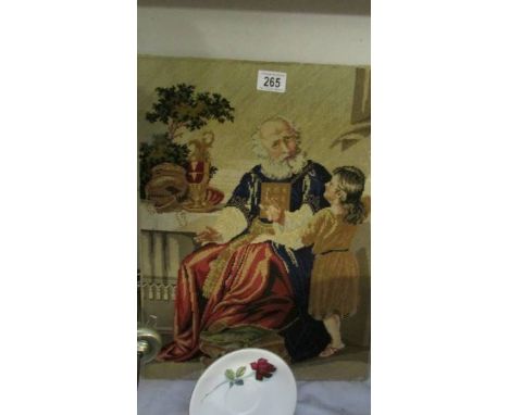 An unframed tapestry.