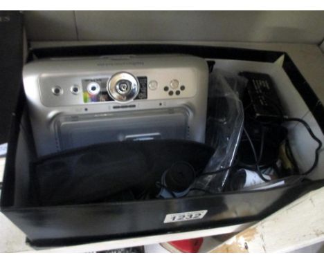 A Kodak easy share printer dock plus and Vivitar binoculars and various leads