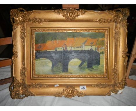 A painting on board signed Hamilton.
