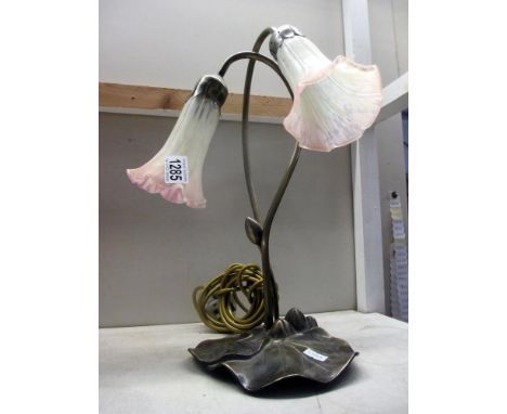 An art nouveau style Lily pad table lamp