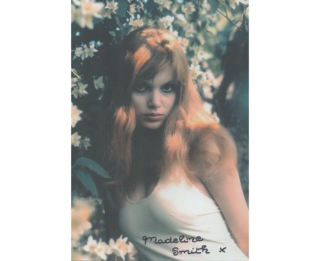 Bond Girl, Madeline Smith signed 10x8 colour photograph. She is perhaps best known for playing Bond girl Miss Caruso in Live 