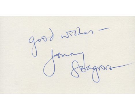 Jenny Seagrove signed 3x5 white album page. Seagrove is an English actress. She trained at the Bristol Old Vic Theatre School
