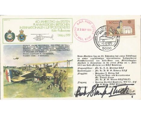 Battle of Britain fighter ace Robert Stanford Tuck signed WW2 RAF first flight cover. Wing Commander Robert Stanford Tuck, DS