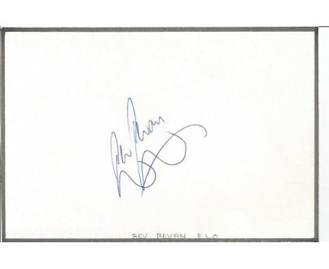 Bev Bevan signed album page. English rock musician, who was the drummer and one of the original members of The Move and Elect