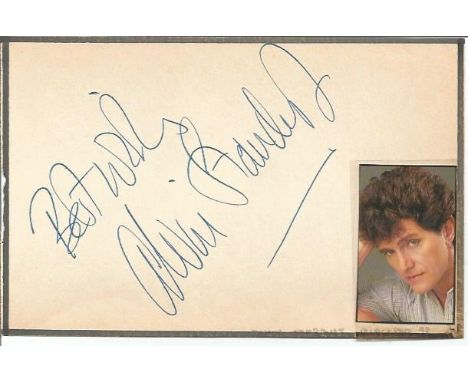 Alvin Stardust signed album page. English rock singer and stage actor. Performing first as Shane Fenton in the 1960s, Jewry h