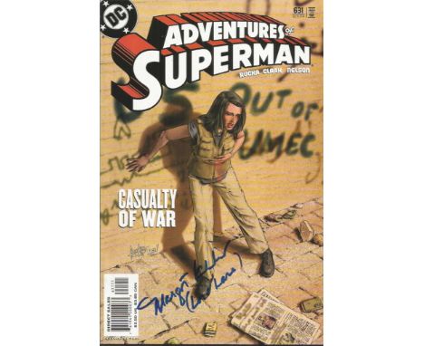 Margot Kidder signed Adventures of Superman Casualty of War comic. Signed on front cover. Good Condition. All signed items co
