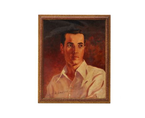 G. LAWSON (20TH CENTURY), PORTRAIT STUDY OF A MAN
Head and shoulders, in a white shirt
Oil on canvas board, signed lower left